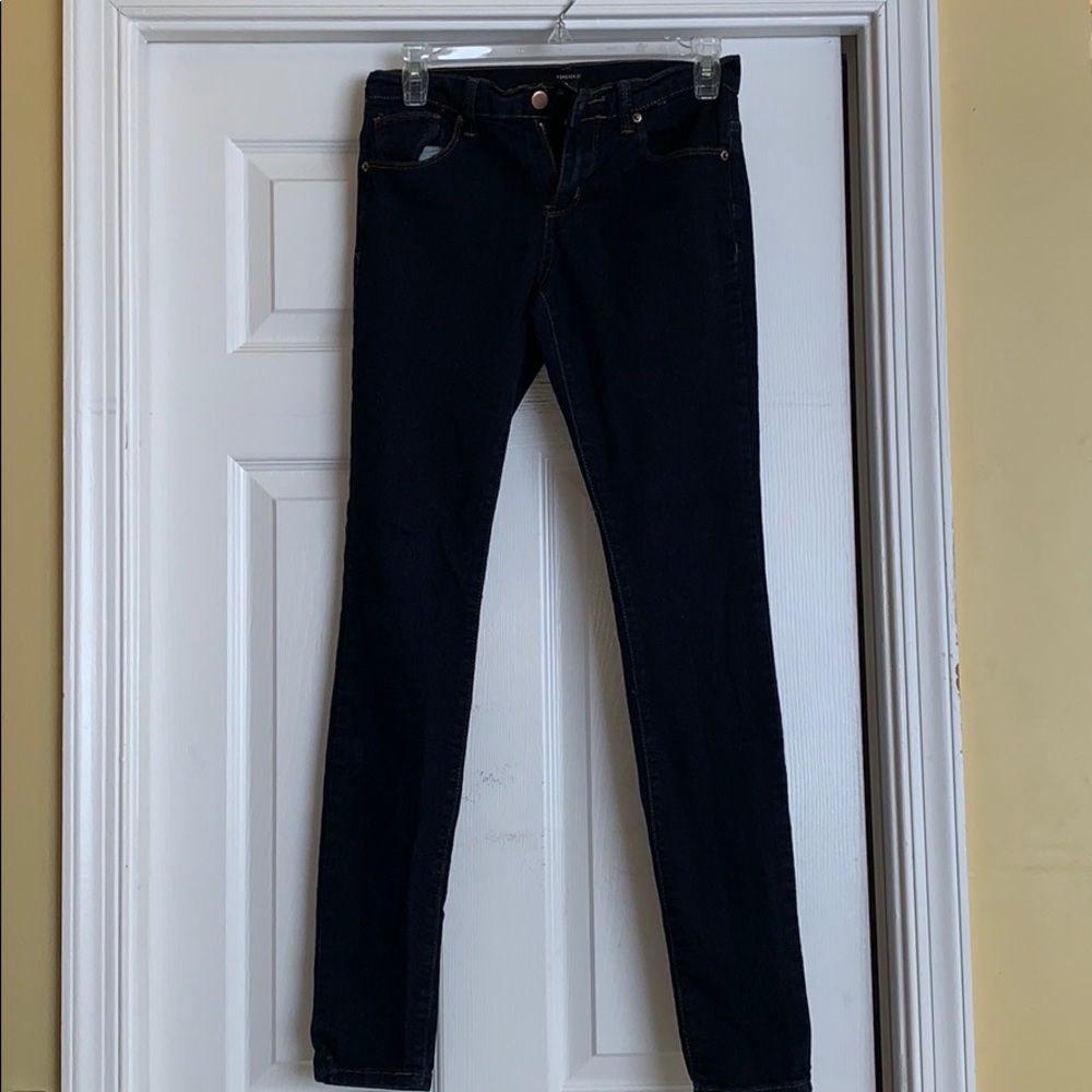Forever 21 dark blue skinny stretchy jeans SZ 25